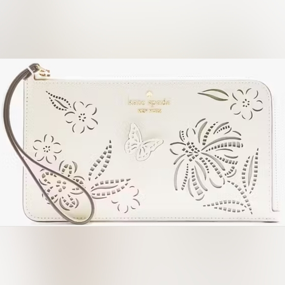 Kate Spade New York Perforated Medium L-Zip Wristlet. NEW WITH TAGS! - Picture 1 of 12